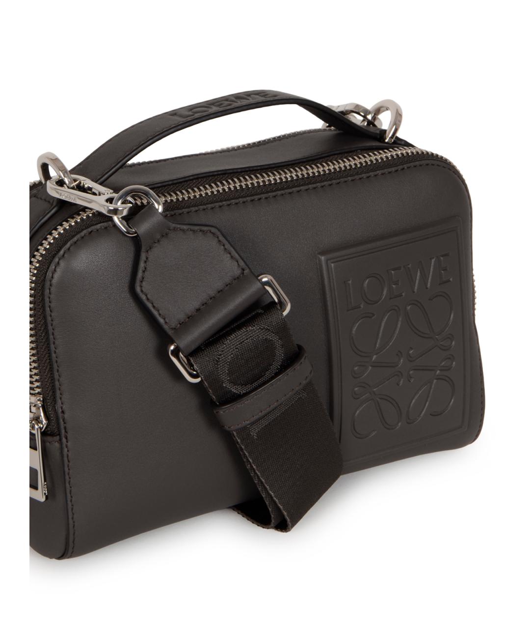 LOEWE Серая кожаная сумка на плечо, фото 4