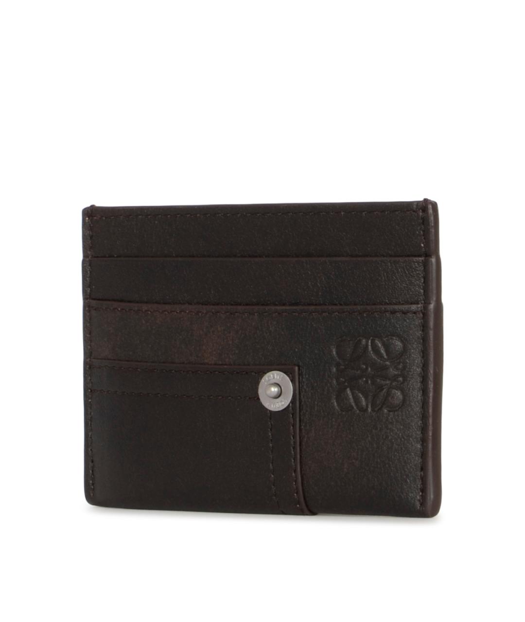 LOEWE Коричневый кожаный кардхолдер, фото 2
