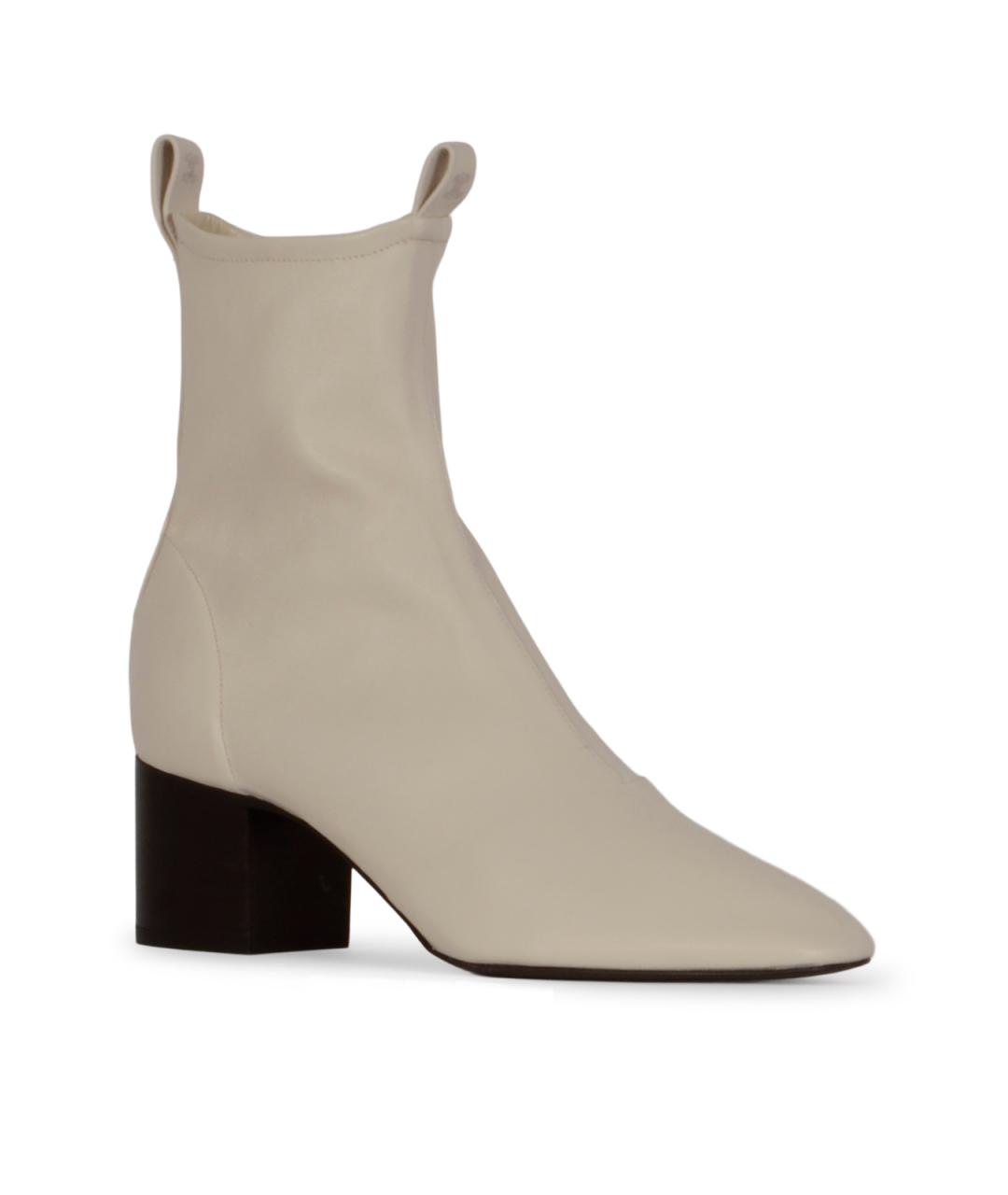 CELINE Белые кожаные ботильоны, фото 2