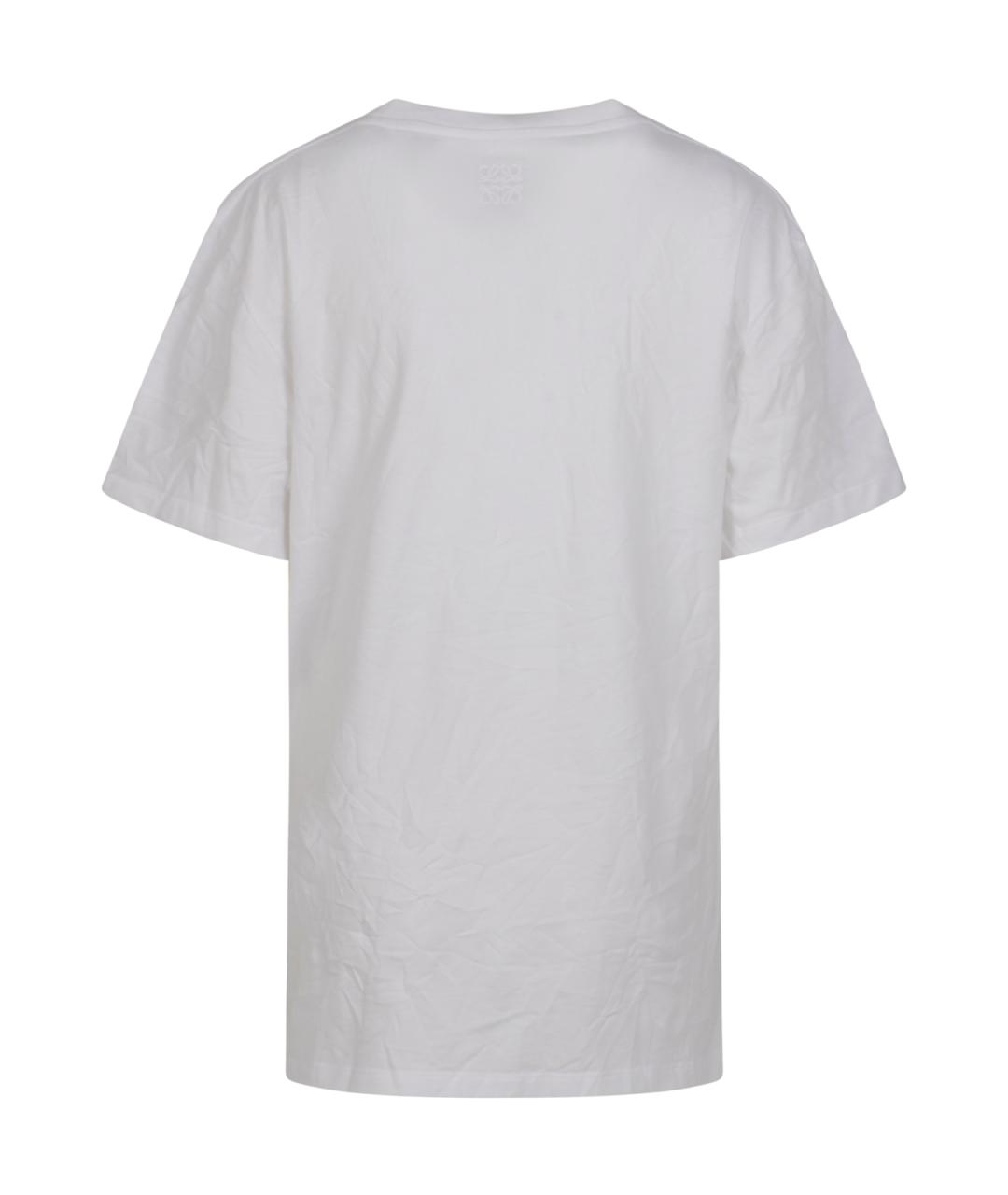 LOEWE Белая хлопковая футболка, фото 2