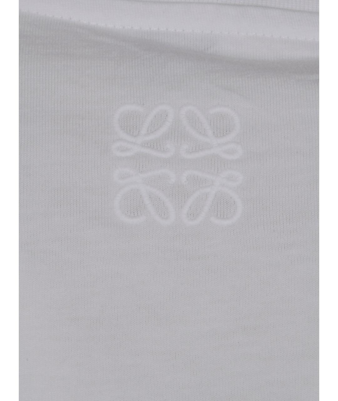 LOEWE Белая хлопковая футболка, фото 3