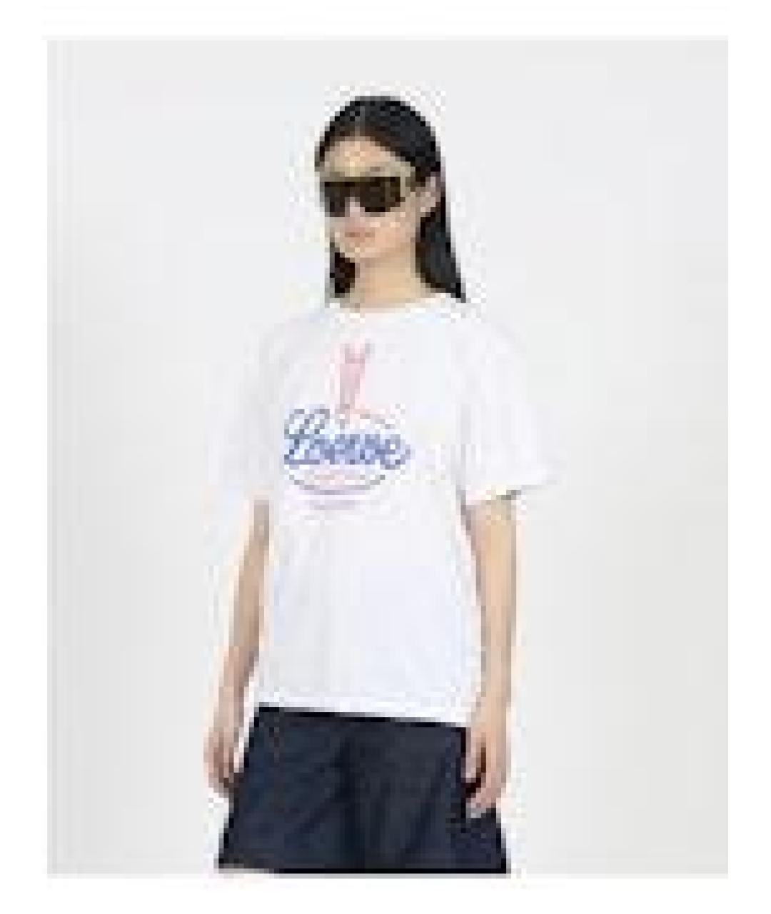 LOEWE Белая хлопковая футболка, фото 4