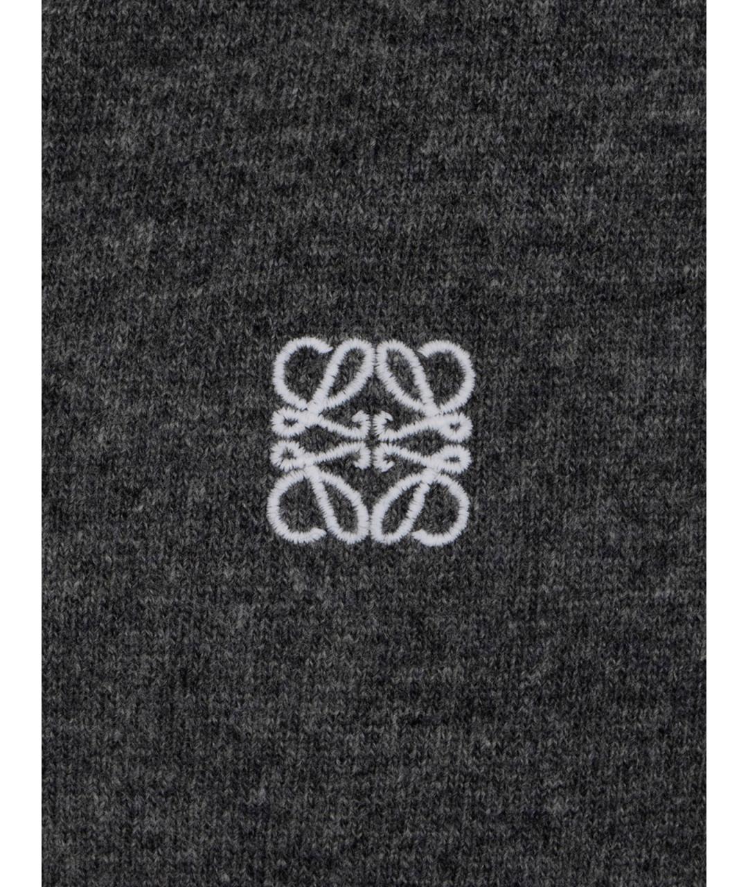 LOEWE Серый шерстяной кардиган, фото 3