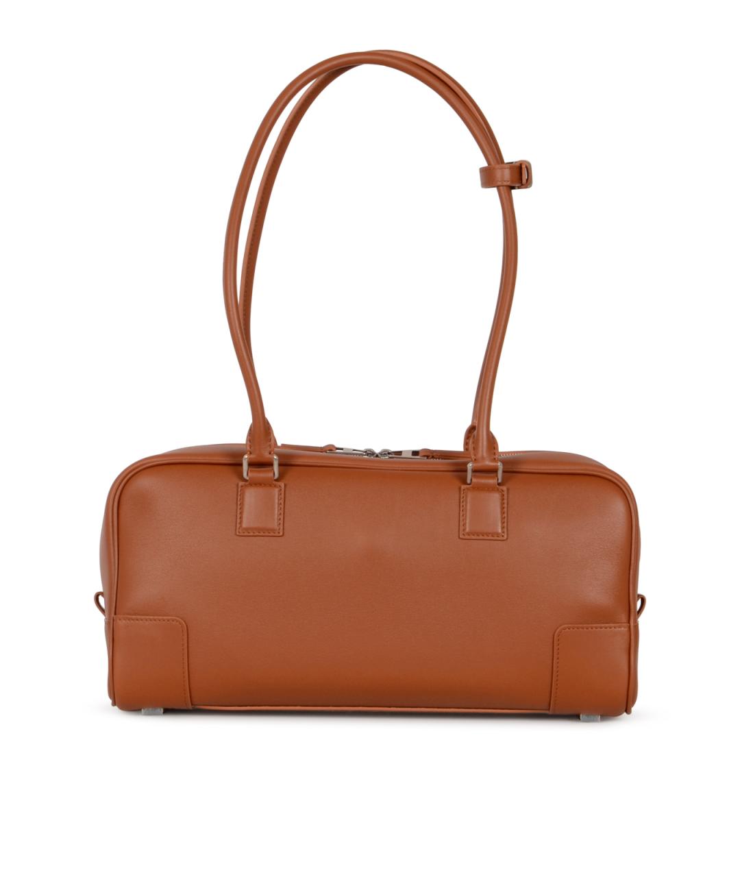 LOEWE Коричневая кожаная сумка через плечо, фото 3