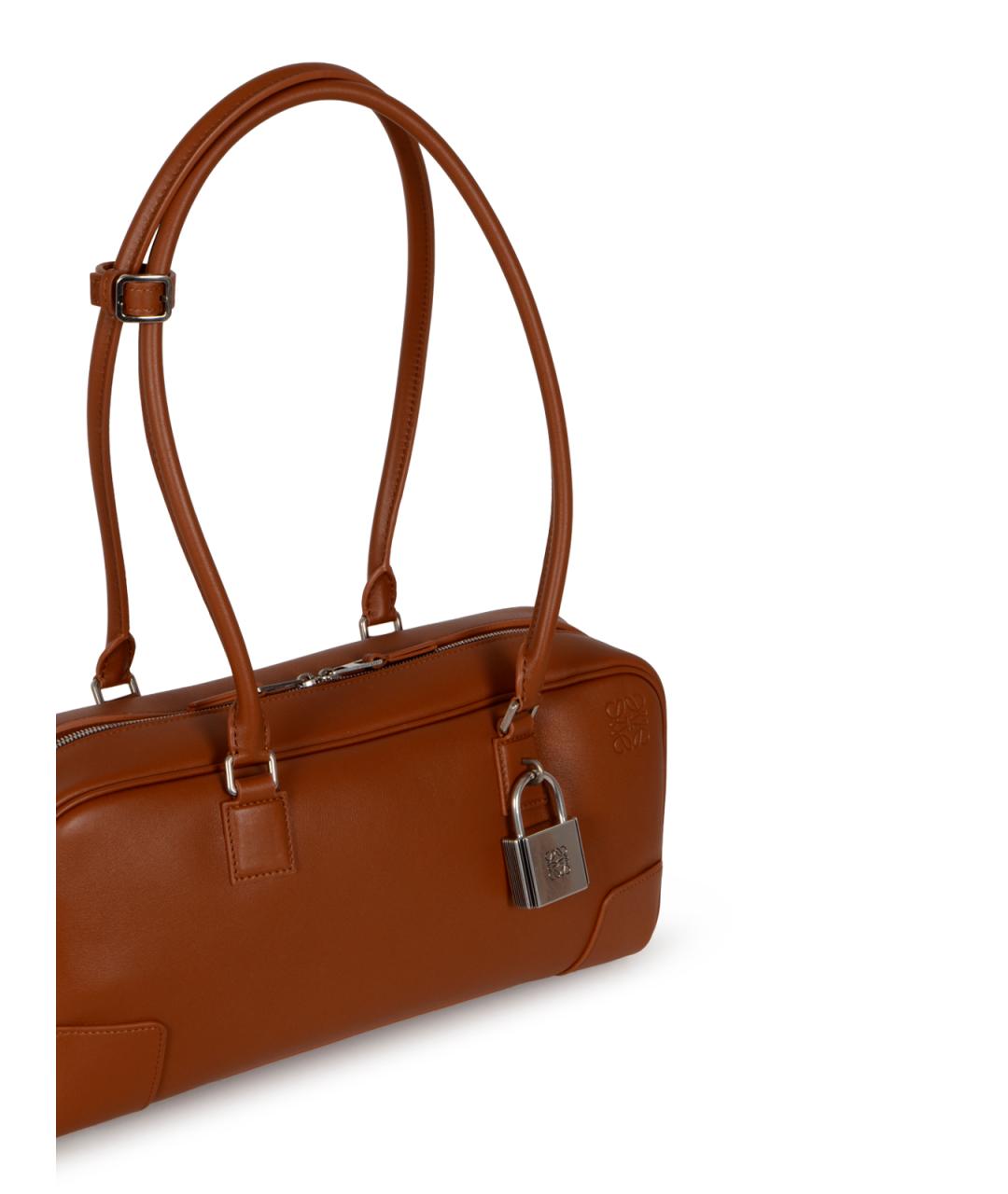 LOEWE Коричневая кожаная сумка через плечо, фото 4