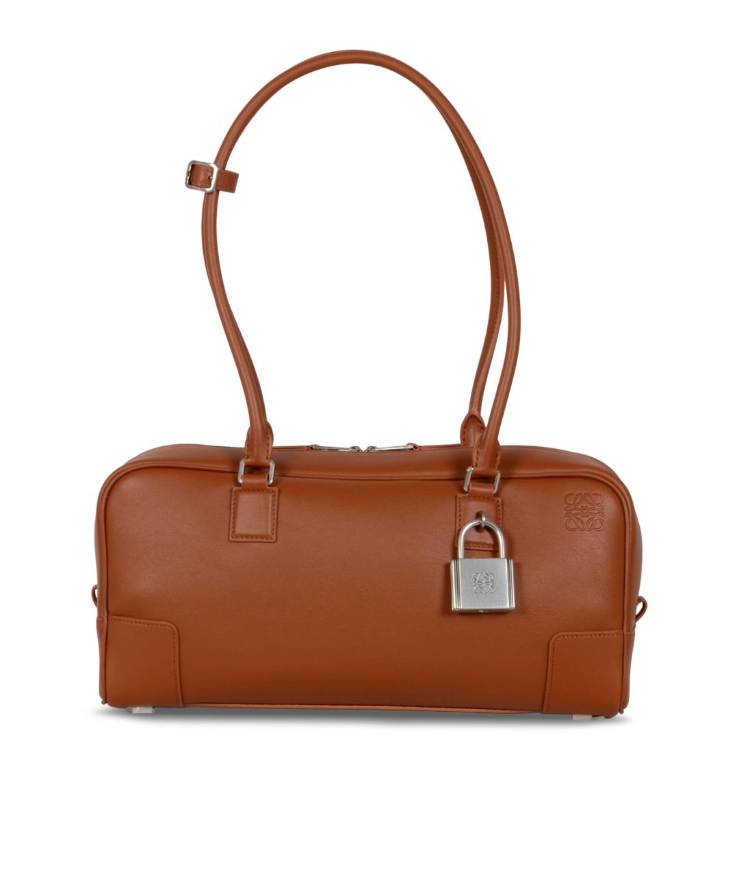 LOEWE Коричневая кожаная сумка через плечо, фото 1