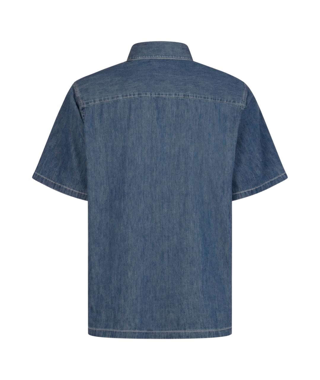 CELINE Синяя хлопковая кэжуал рубашка, фото 2