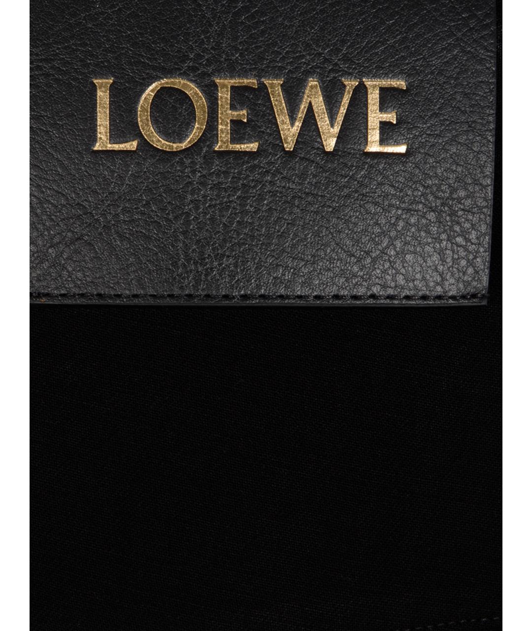 LOEWE Черные хлопковые прямые брюки, фото 3