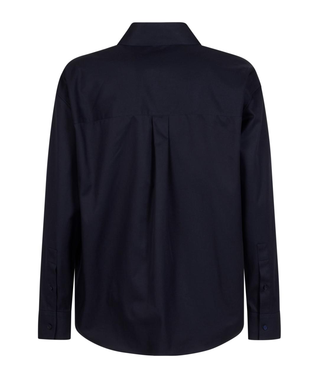LOEWE Темно-синяя хлопко-полиэстеровая кэжуал рубашка, фото 2