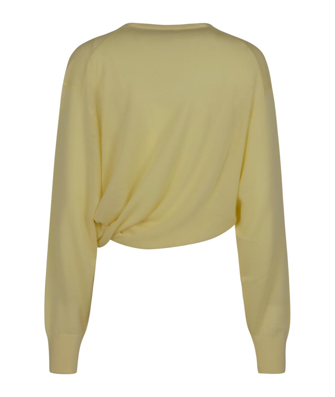 LOEWE Желтый шерстяной джемпер / свитер, фото 2