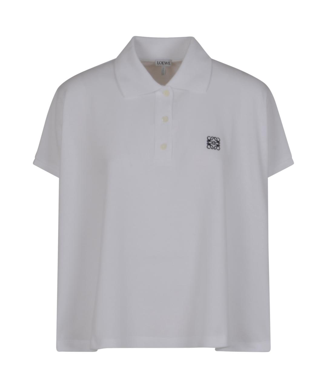 LOEWE Белая хлопковая футболка, фото 1