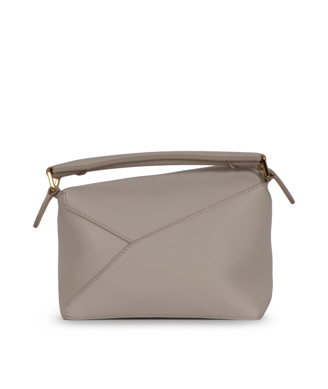 LOEWE Бежевая кожаная сумка через плечо, фото 3