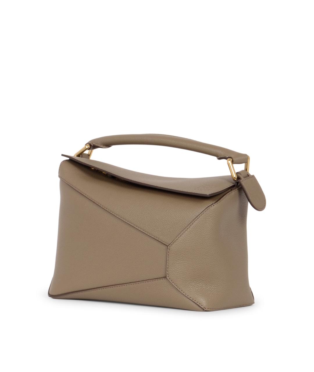 LOEWE Бежевая кожаная сумка через плечо, фото 2