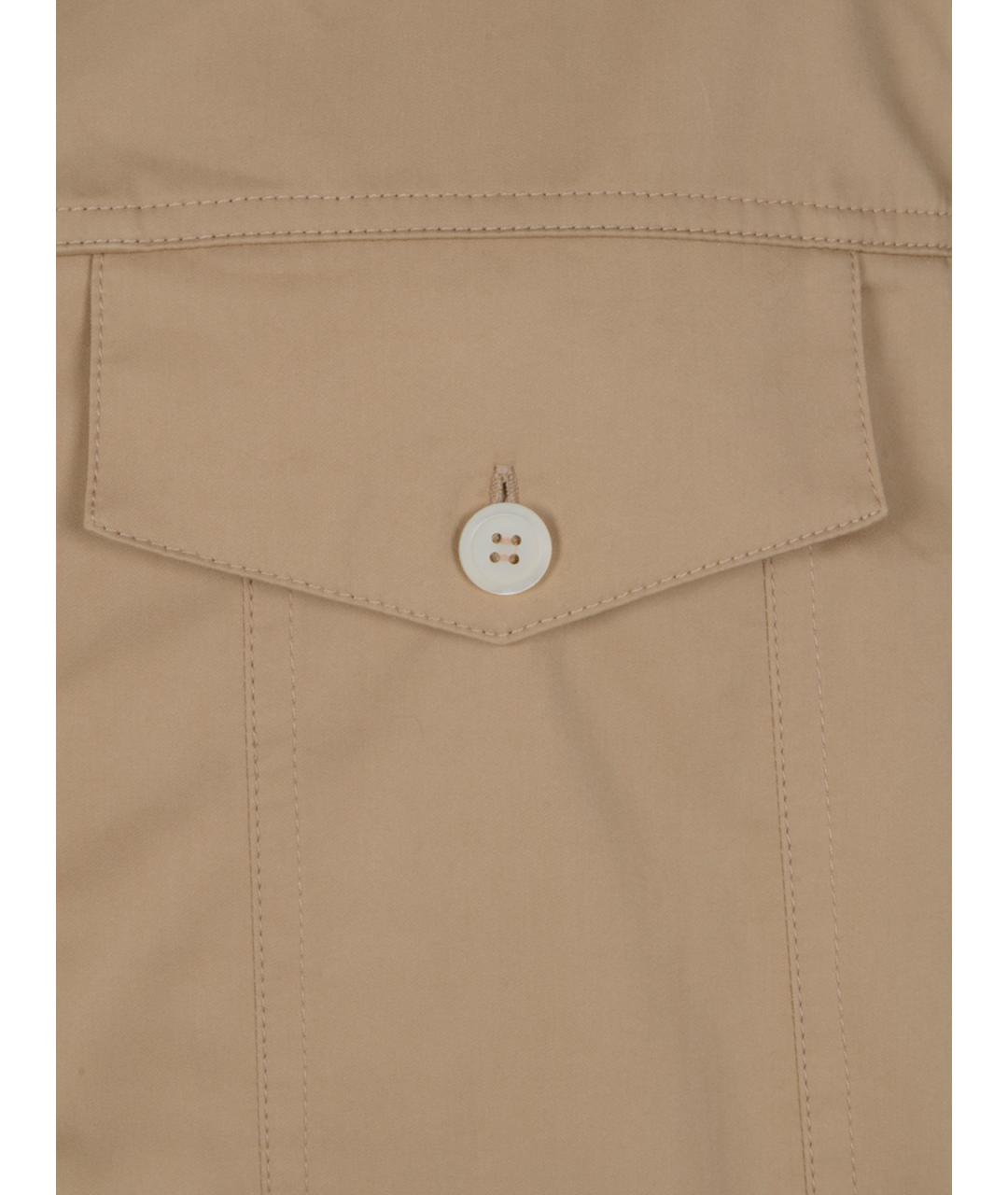 LOEWE Бежевое хлопковое повседневное платье, фото 3