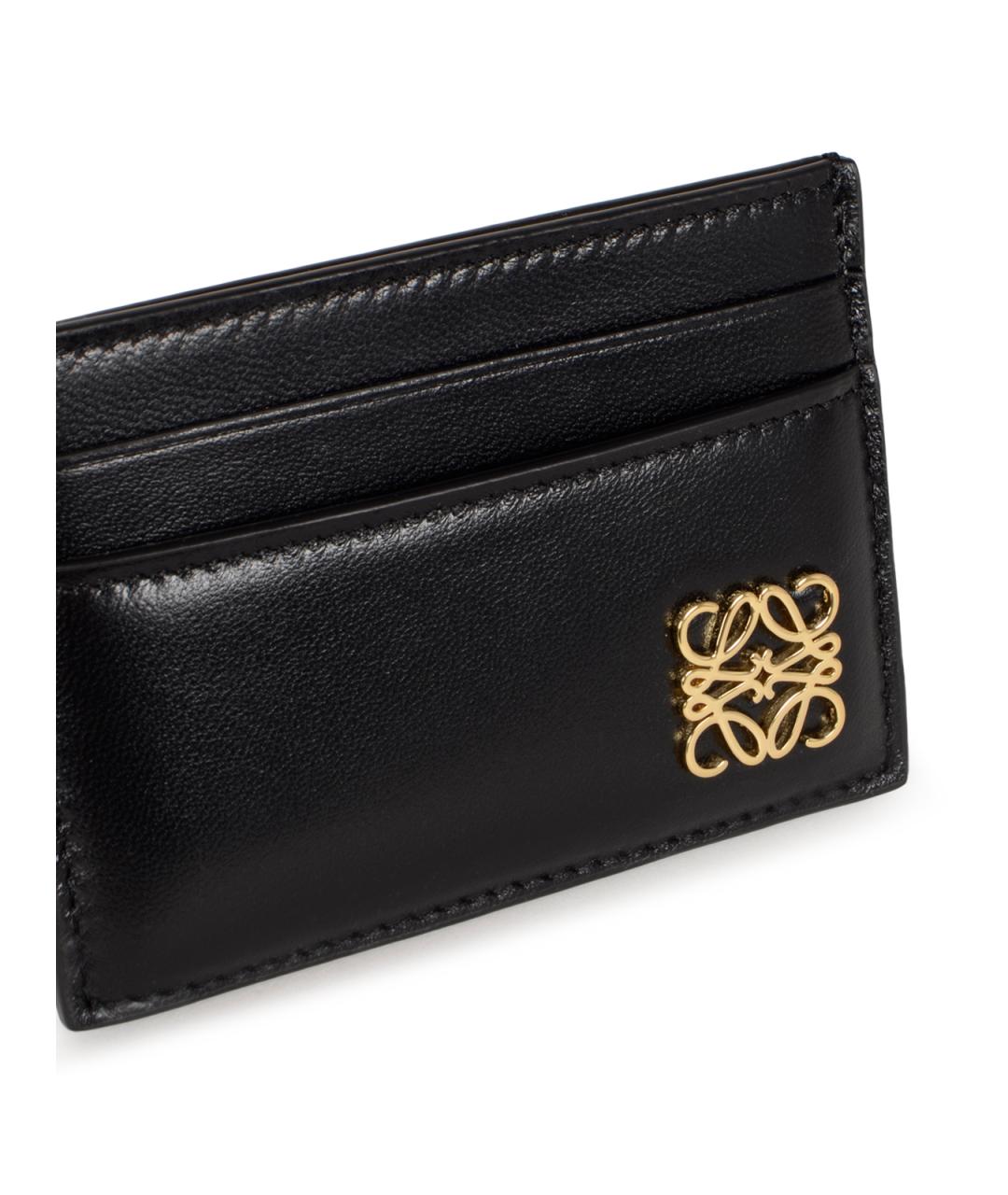 LOEWE Черный кожаный кардхолдер, фото 4