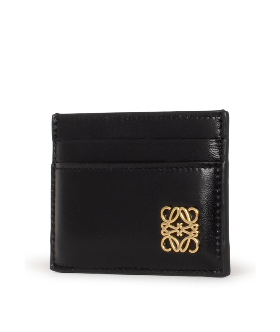 LOEWE Черный кожаный кардхолдер, фото 2