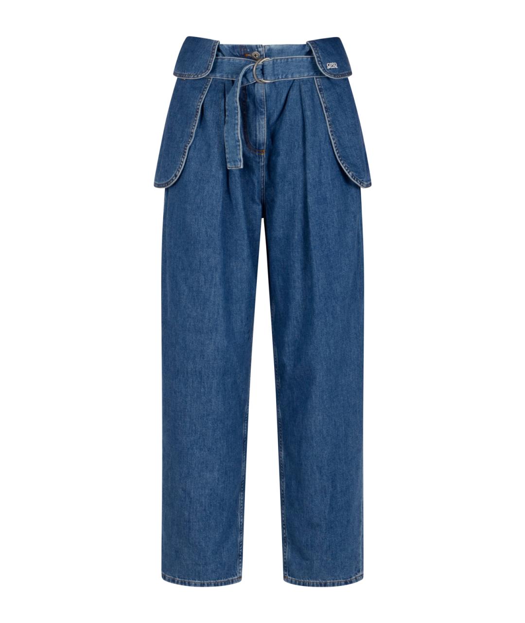 LOEWE Синие хлопковые прямые джинсы, фото 1