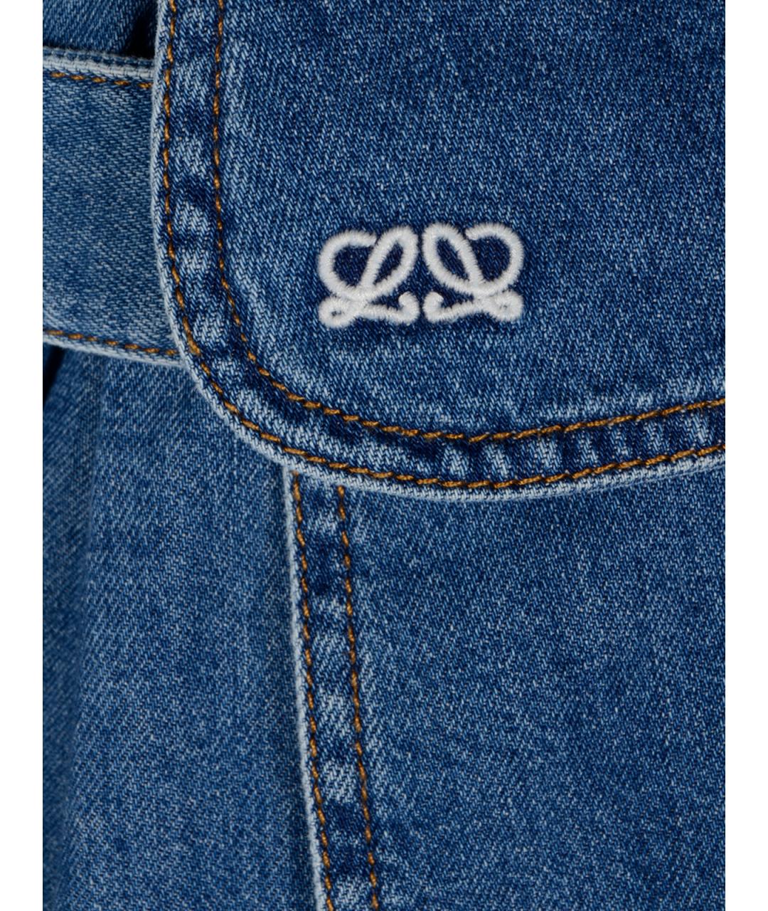 LOEWE Синие хлопковые прямые джинсы, фото 3