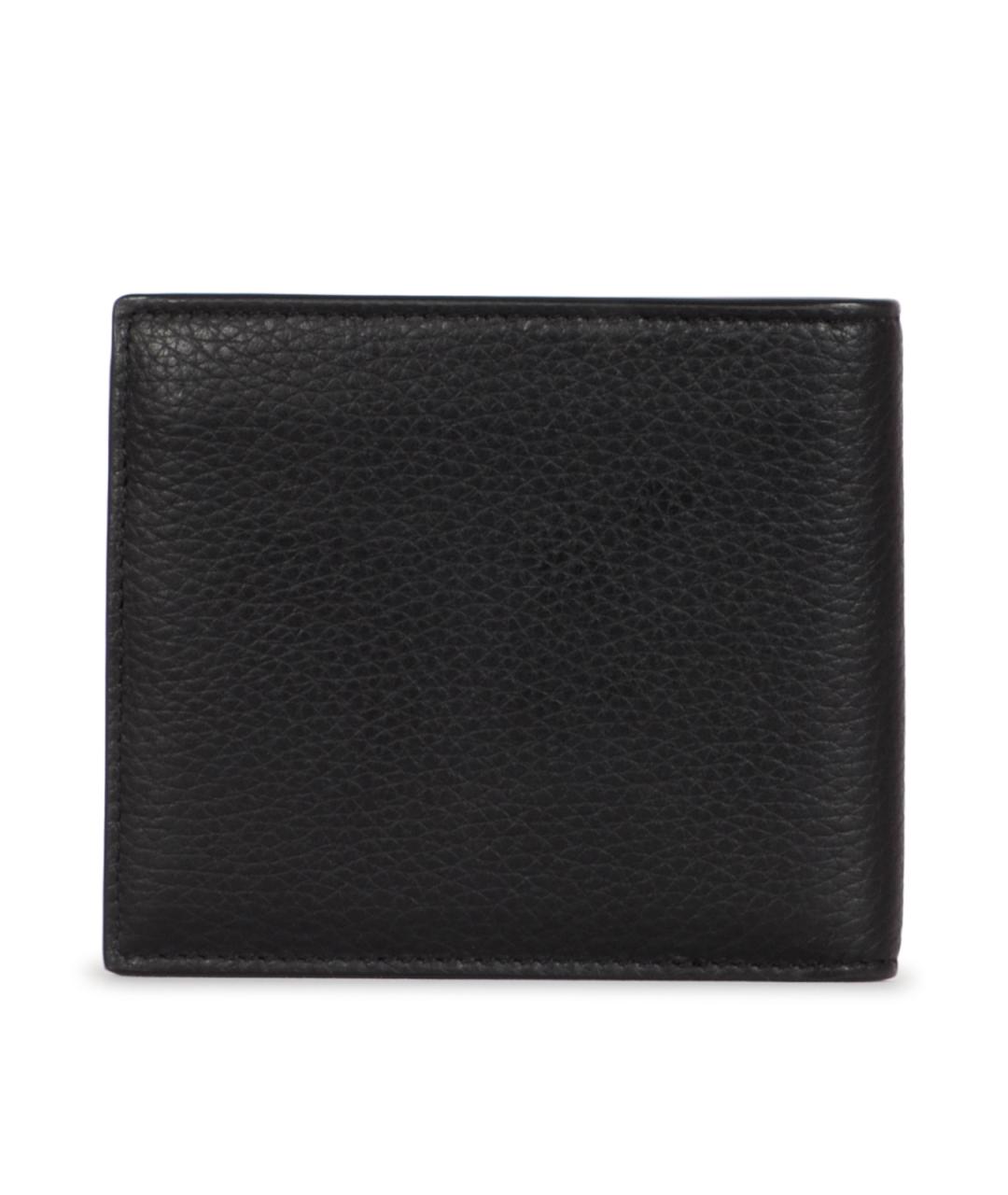 SAINT LAURENT Черный кожаный кошелек, фото 3