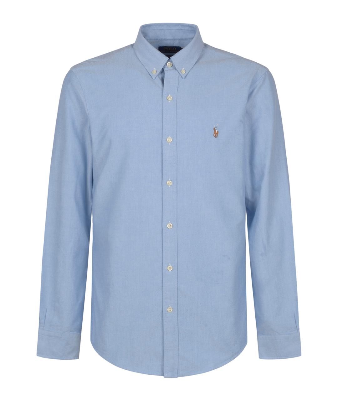 POLO RALPH LAUREN Голубая хлопковая кэжуал рубашка, фото 4