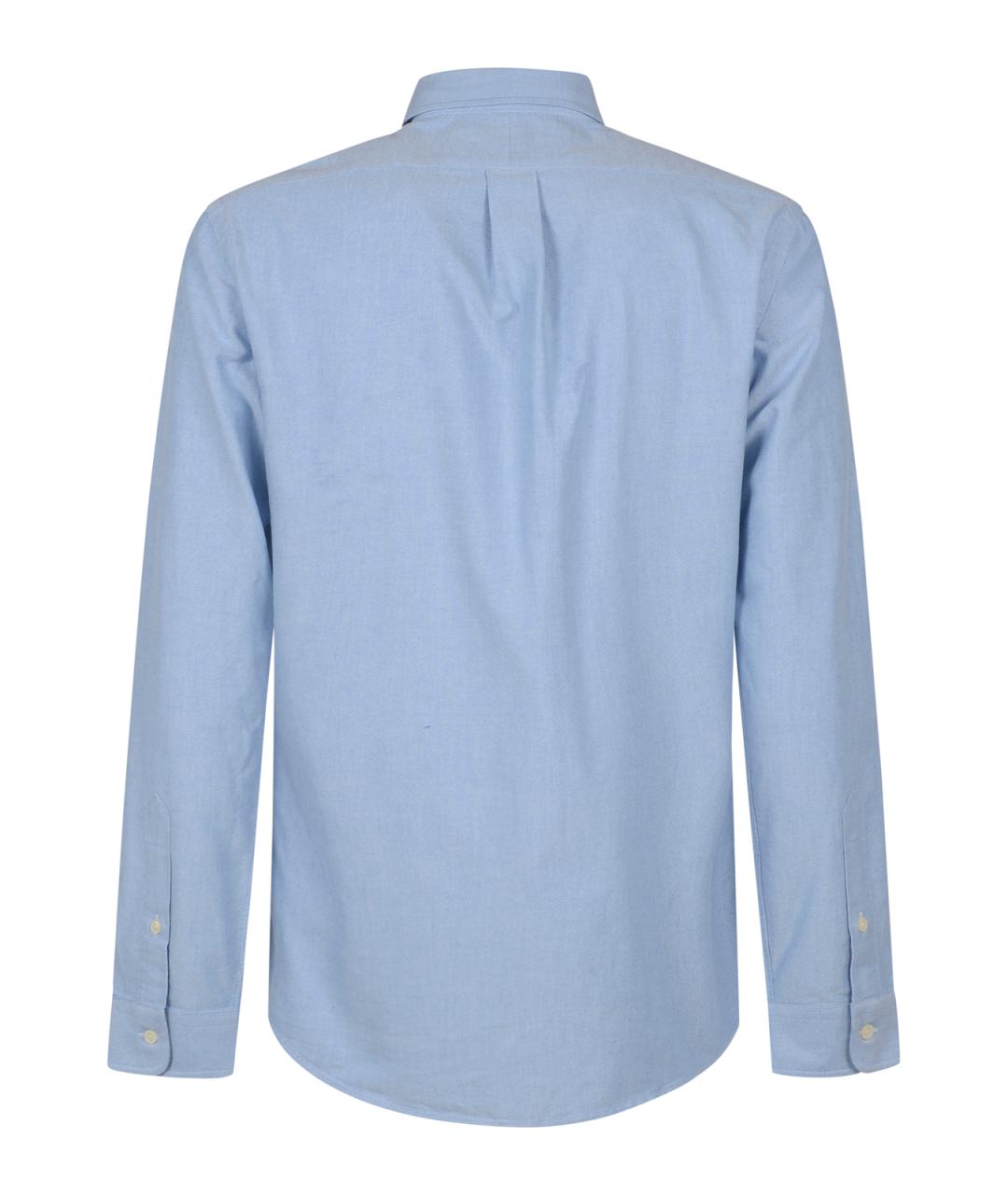 POLO RALPH LAUREN Голубая хлопковая кэжуал рубашка, фото 2