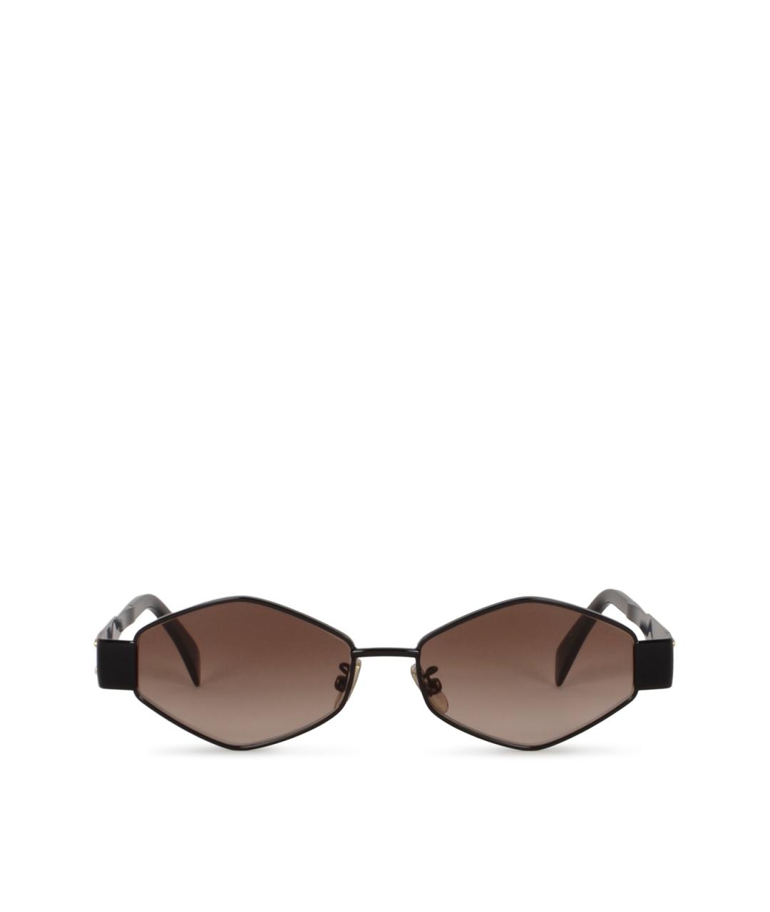 CELINE Черные металлические солнцезащитные очки, фото 2