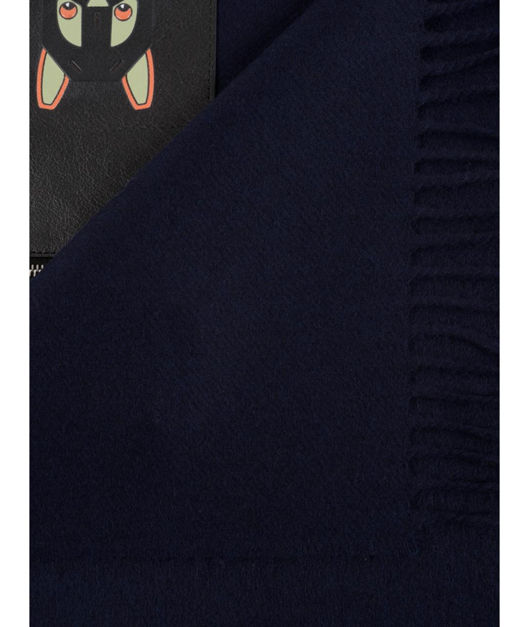 LOEWE Темно-синий кашемировый шарф, фото 3