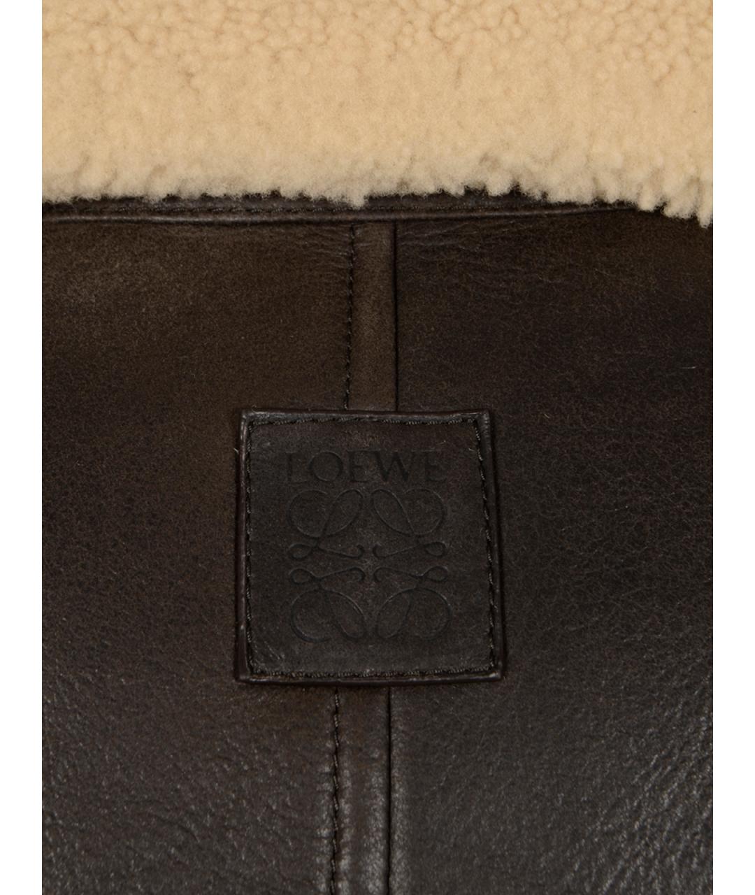 LOEWE Коричневая кожаная куртка, фото 3