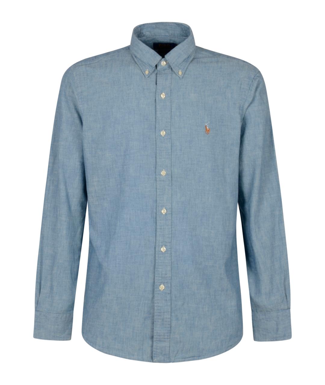 POLO RALPH LAUREN Голубая хлопковая кэжуал рубашка, фото 1