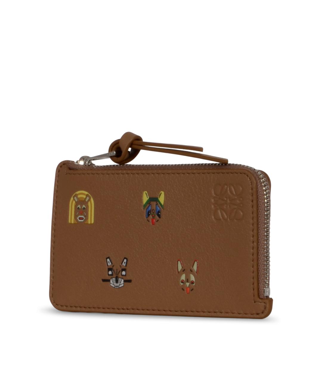 LOEWE Коричневый кожаный кошелек, фото 2