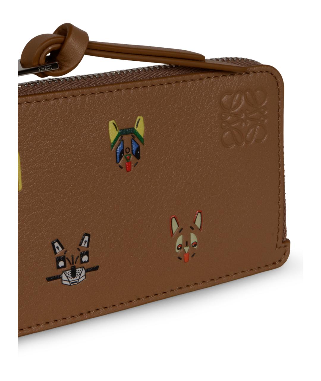 LOEWE Коричневый кожаный кошелек, фото 4