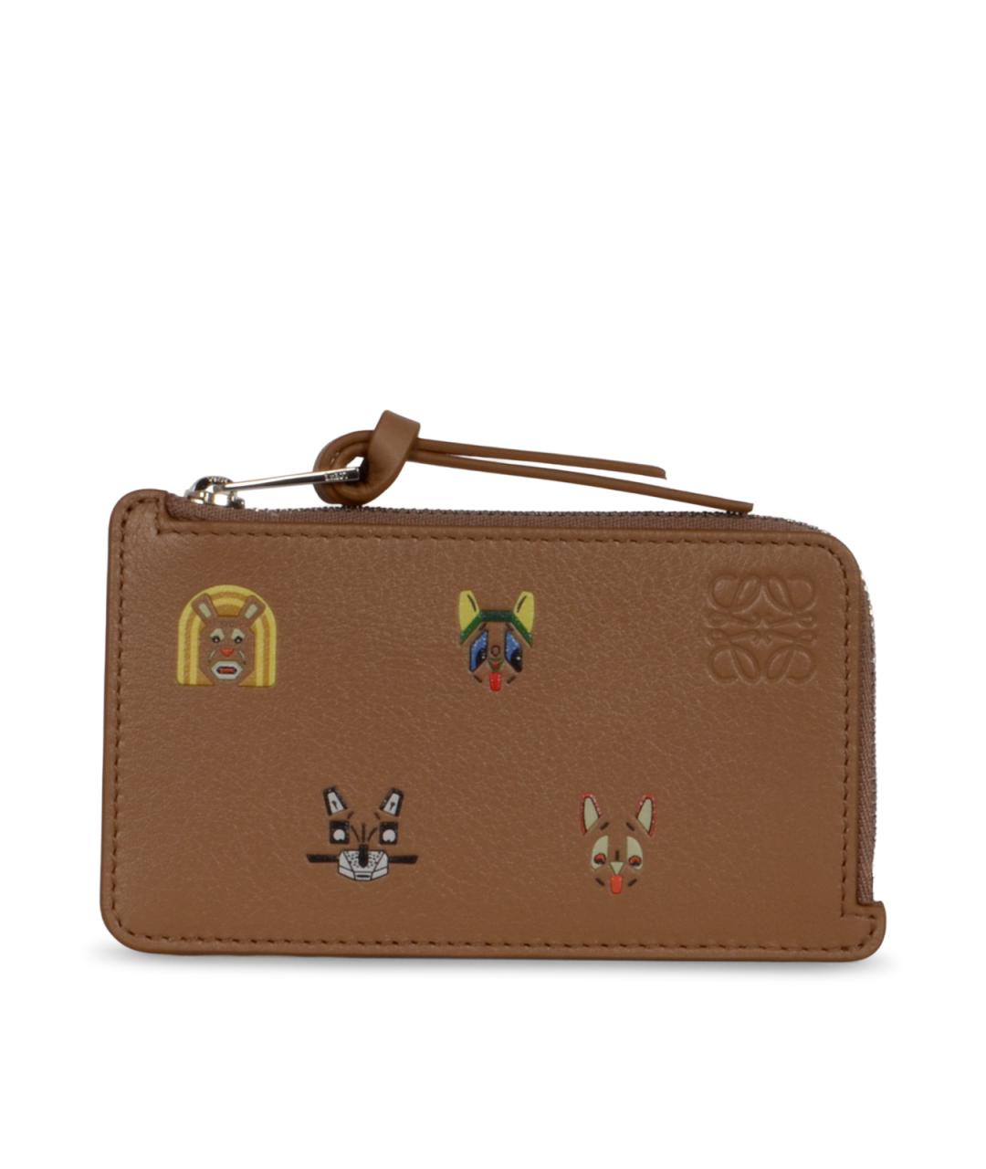 LOEWE Коричневый кожаный кошелек, фото 1