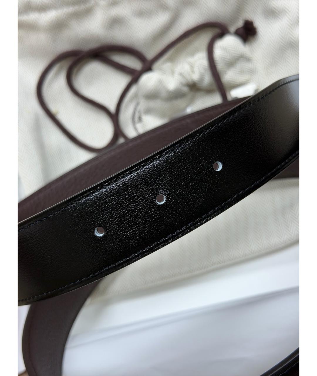 HERMES Черный кожаный ремень, фото 4