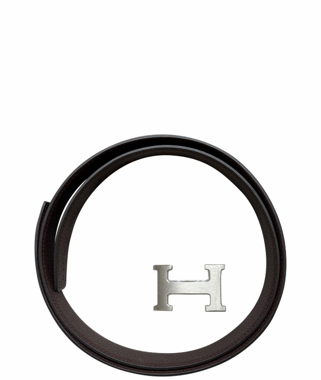 HERMES Черный кожаный ремень, фото 1