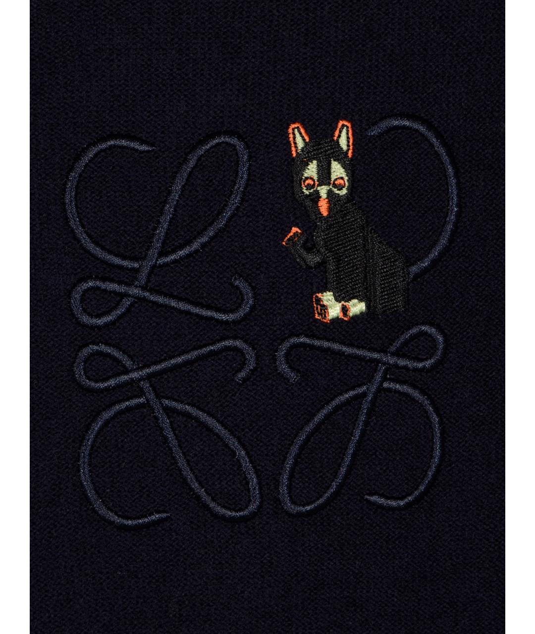 LOEWE Темно-синий шерстяной джемпер / свитер, фото 3