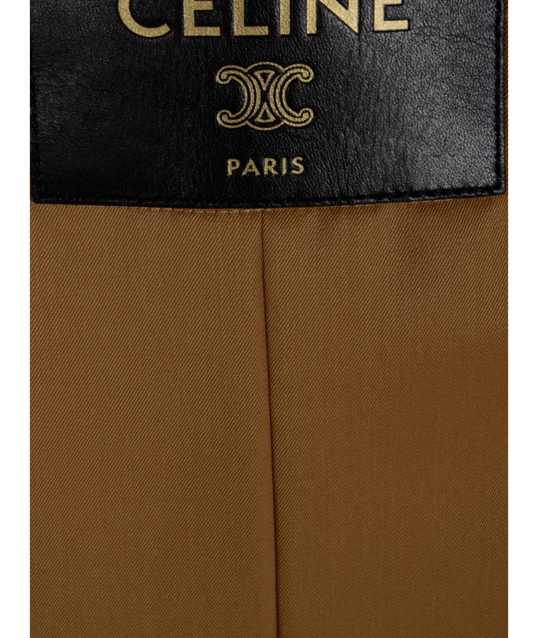 CELINE Коричневые прямые брюки, фото 3