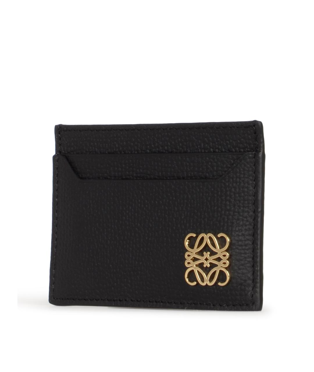 LOEWE Черный кожаный кардхолдер, фото 2