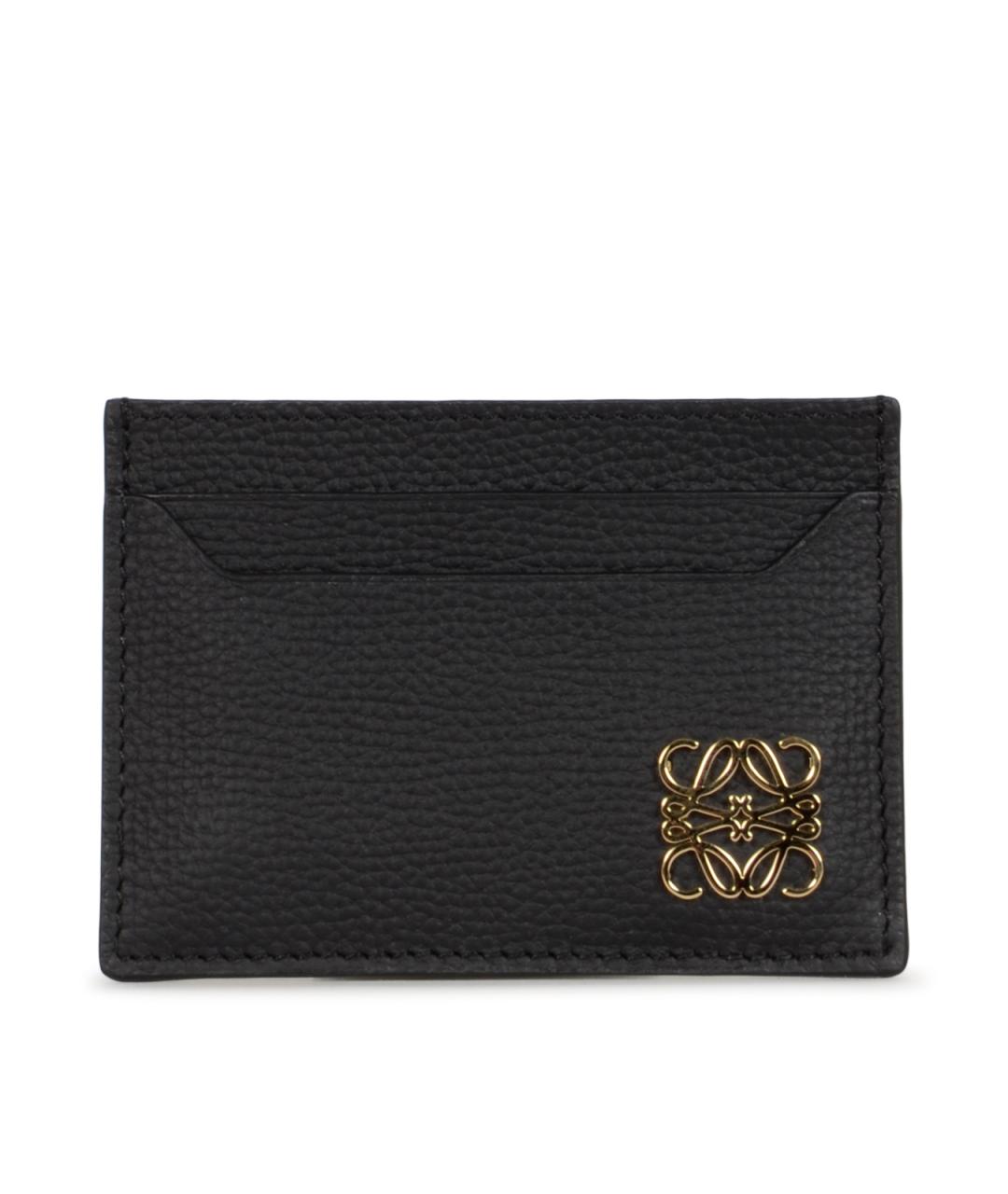 LOEWE Черный кожаный кардхолдер, фото 1