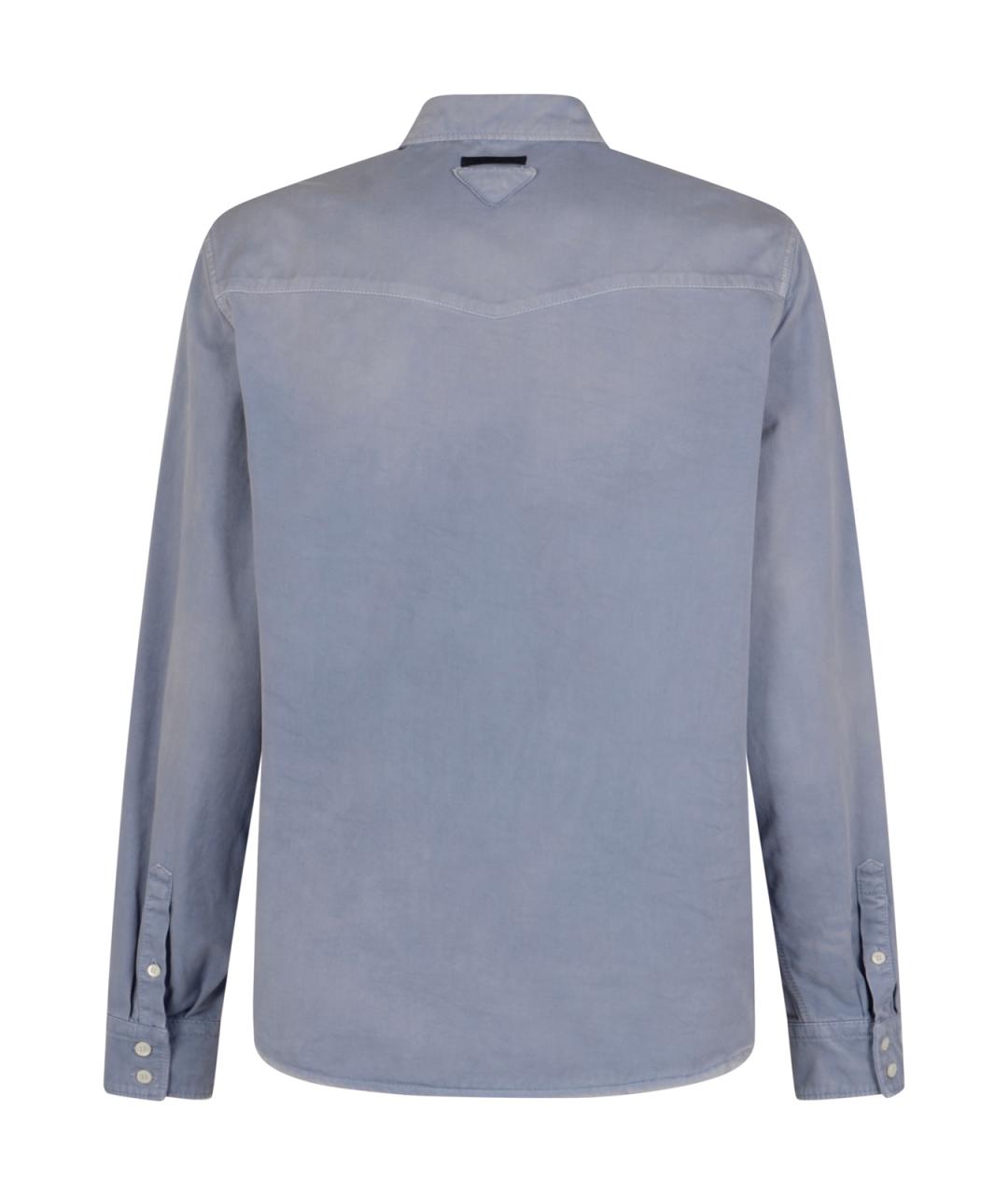 PRADA Голубая хлопковая кэжуал рубашка, фото 2