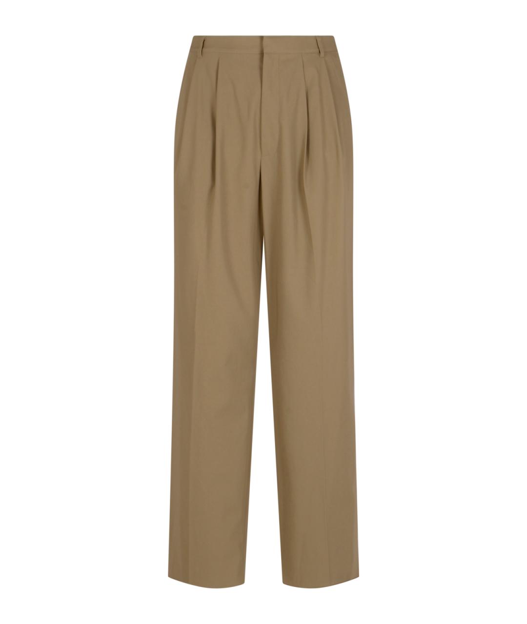 CELINE Бежевые хлопковые повседневные брюки, фото 1