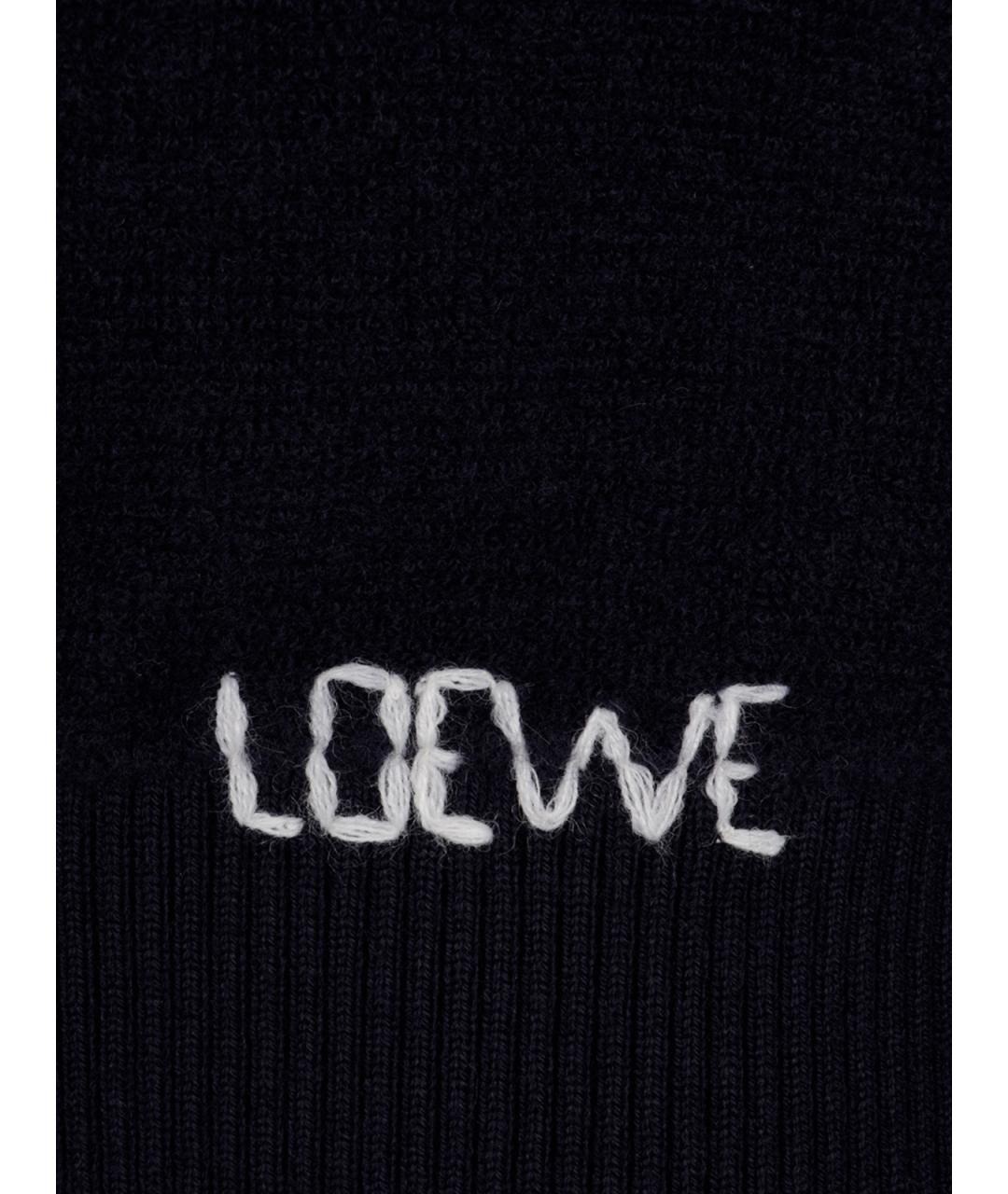 LOEWE Темно-синий шерстяной джемпер / свитер, фото 3