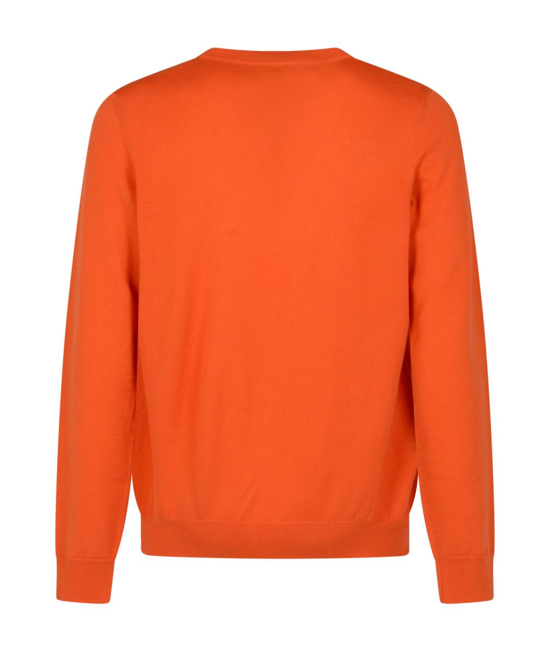 CELINE Оранжевый шерстяной джемпер / свитер, фото 2