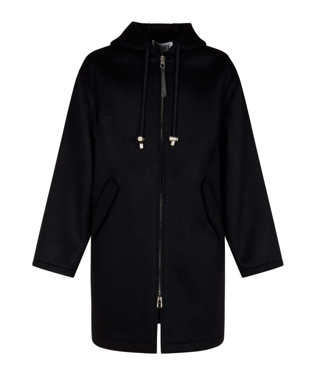 LOEWE Черная шерстяная парка, фото 1
