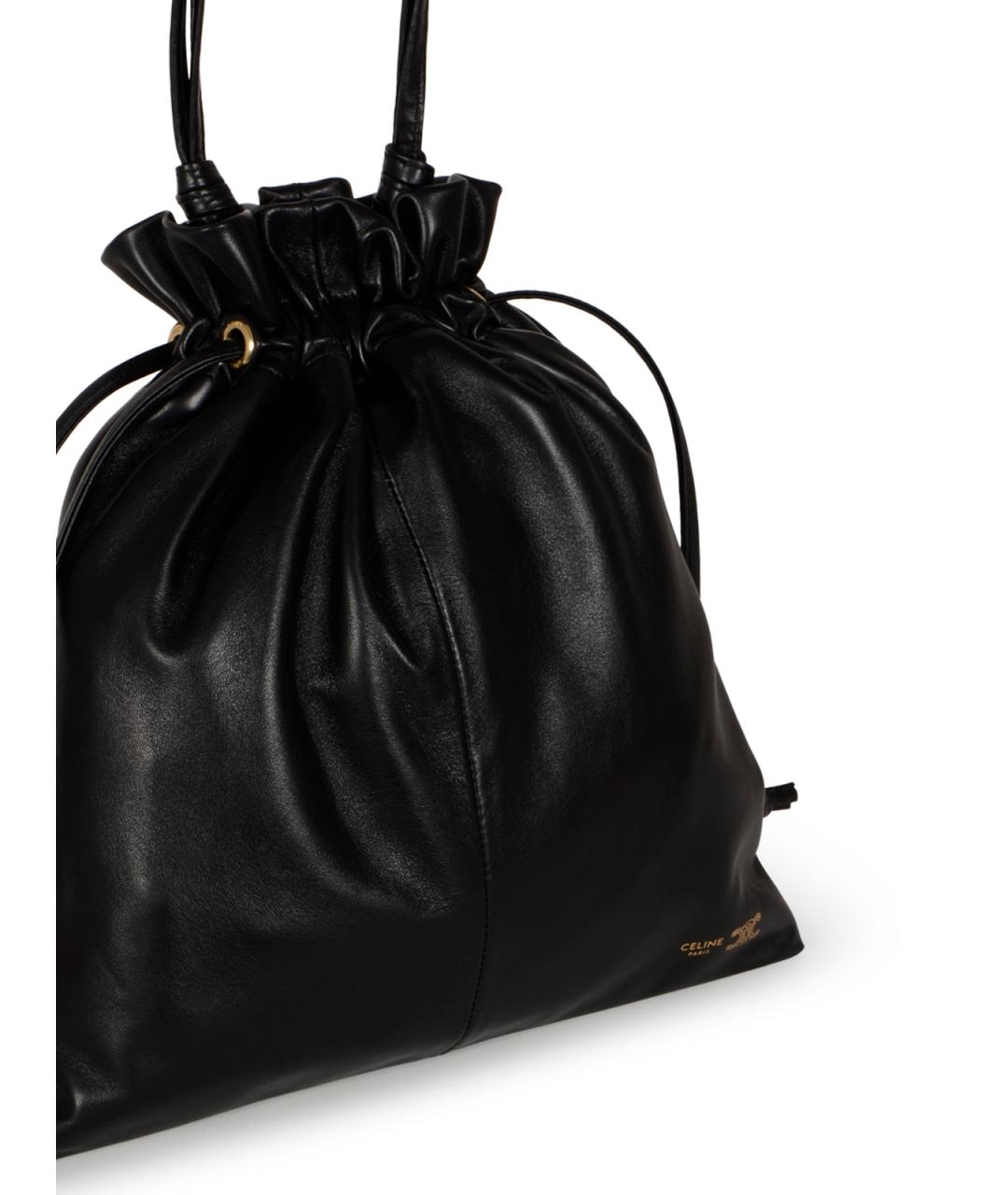 CELINE Черная кожаная сумка через плечо, фото 4