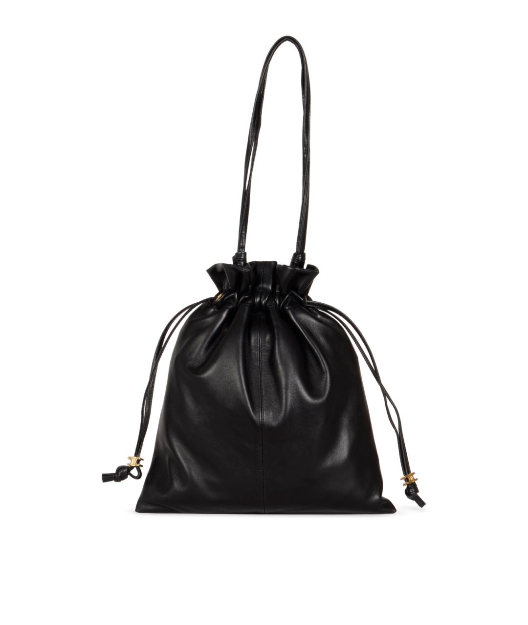 CELINE Черная кожаная сумка через плечо, фото 3