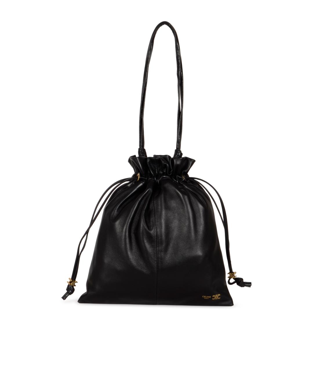 CELINE Черная кожаная сумка через плечо, фото 1