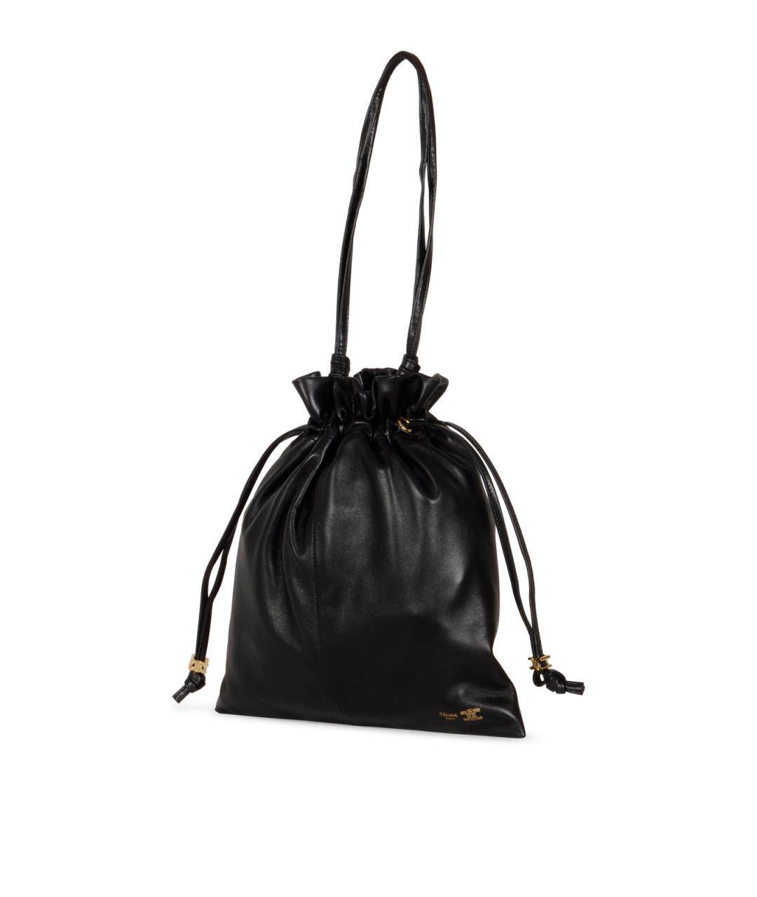 CELINE Черная кожаная сумка через плечо, фото 2