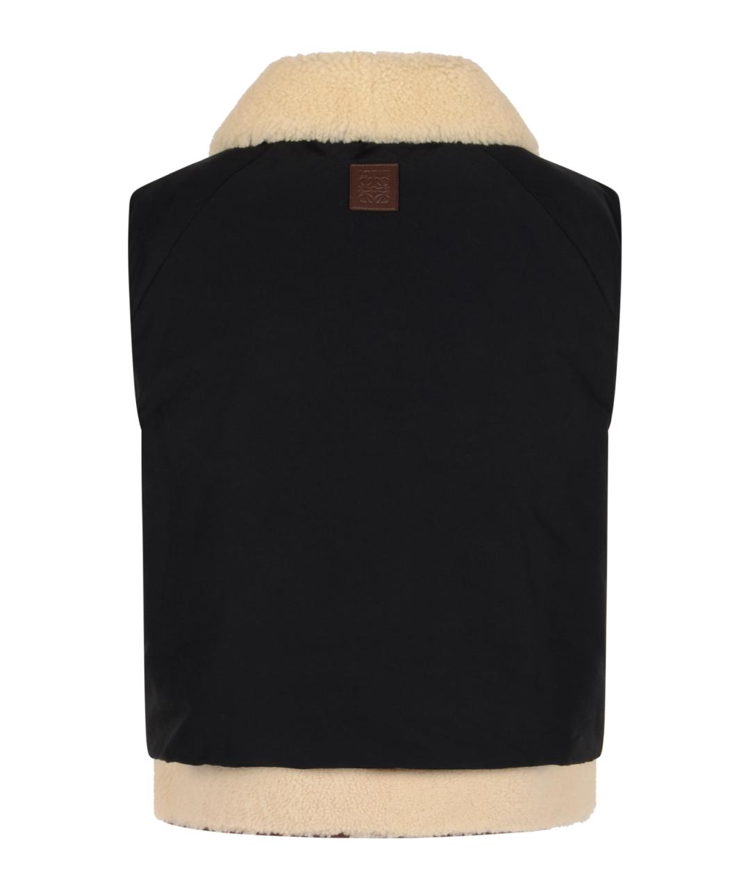 LOEWE Черный хлопковый жилет, фото 2