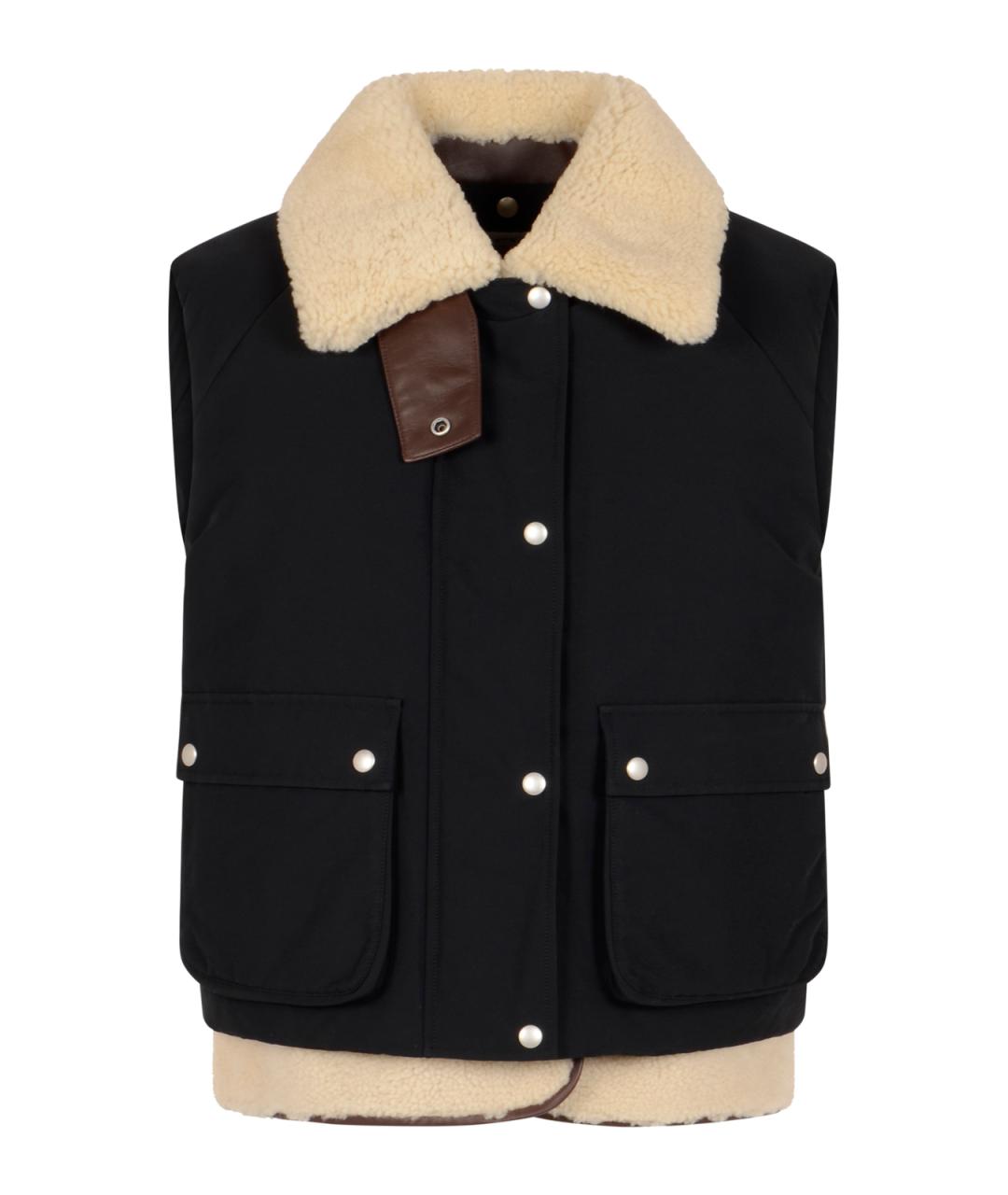 LOEWE Черный хлопковый жилет, фото 1