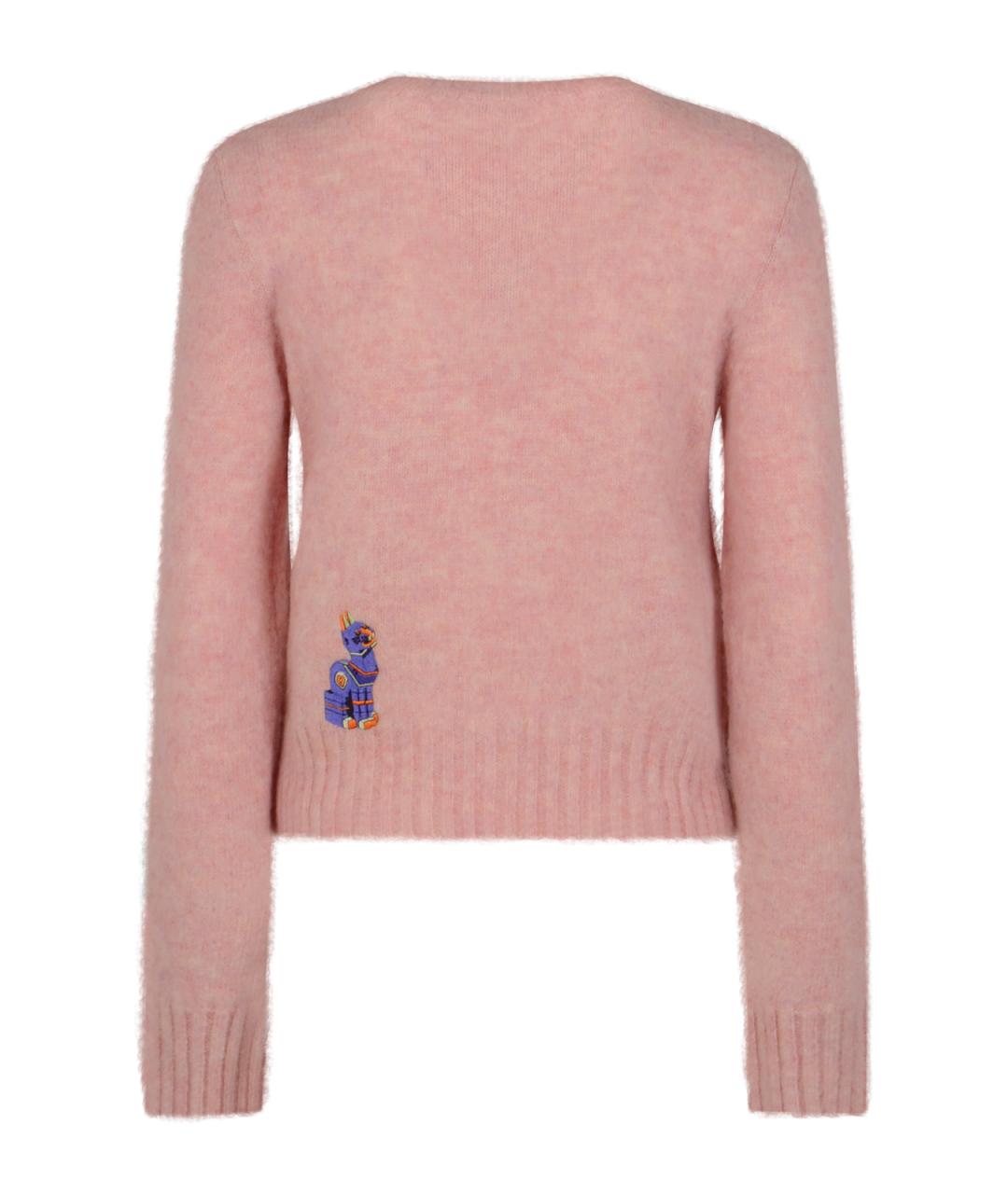 LOEWE Розовый шерстяной джемпер / свитер, фото 2